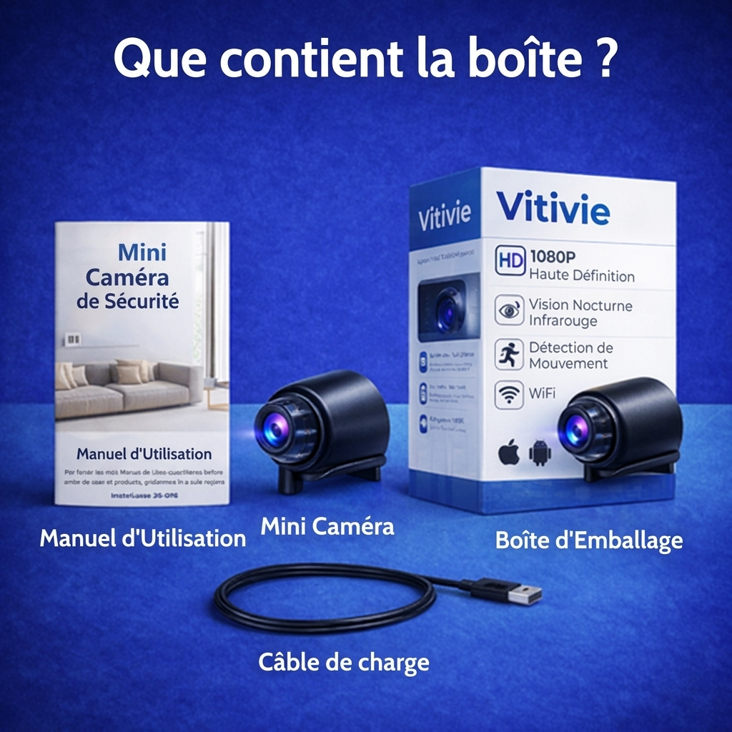 Mini Caméra de Sécurité Full HD 4K UltraVision™