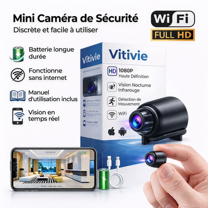 Mini Caméra de Sécurité Full HD 4K UltraVision™