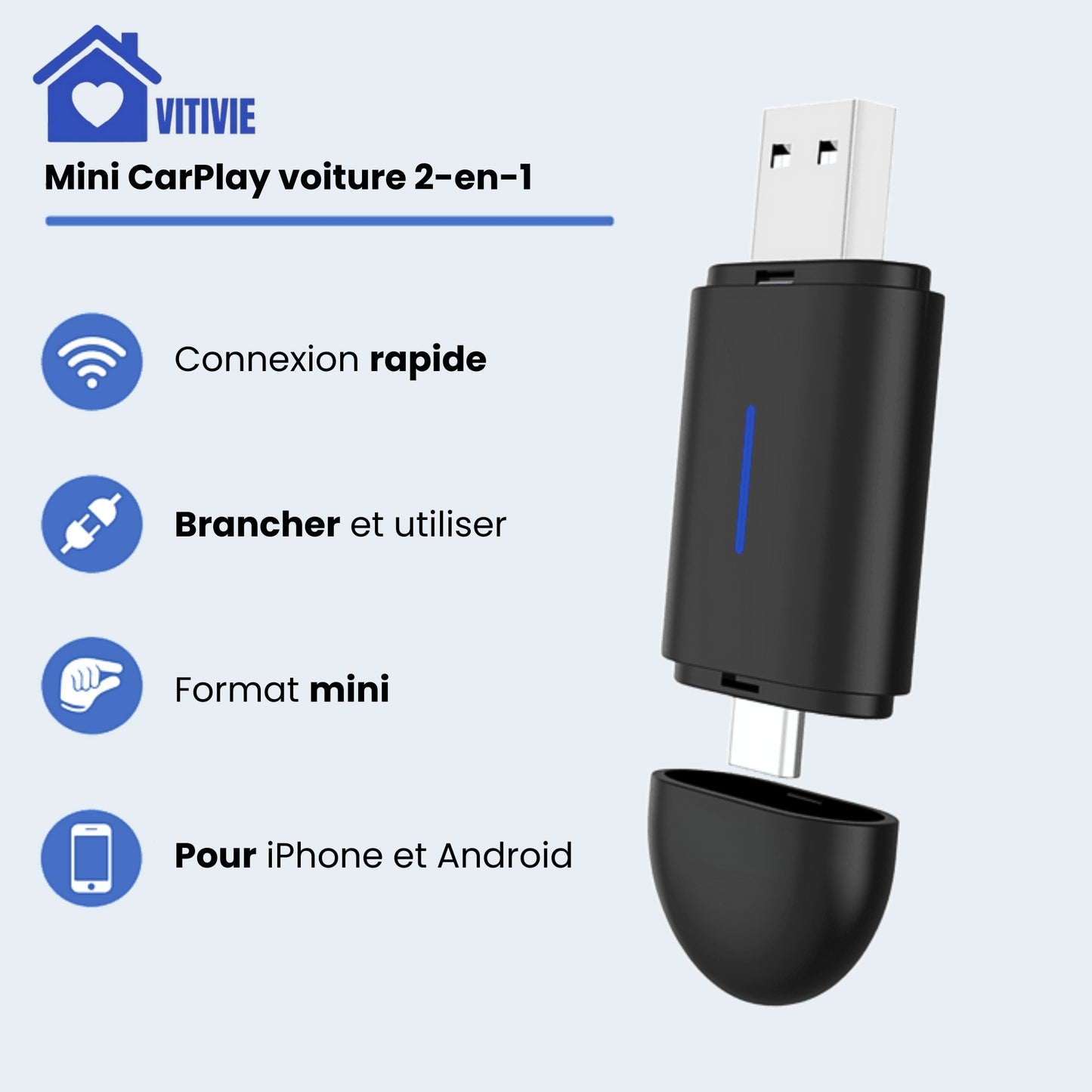 Mini clé CarPlay 2-en-1